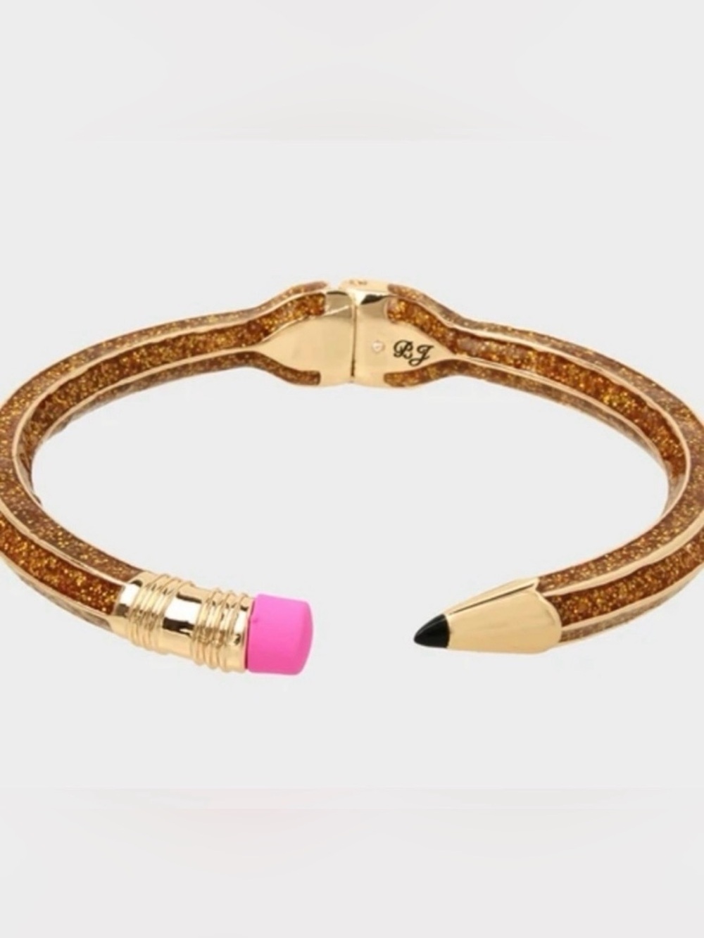 New! Betsey Johnson Glitter Gold Pencil Bracelet Teacher Student School